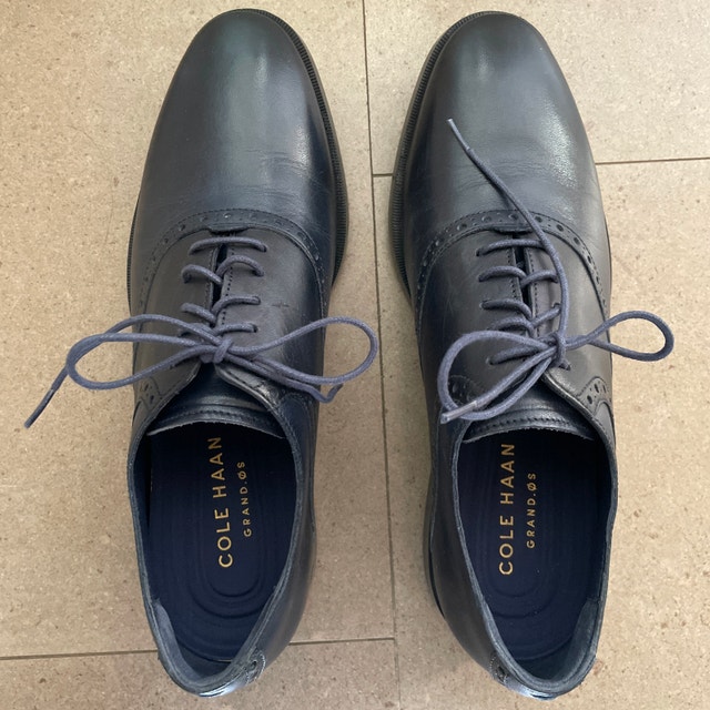 NEW Cole Haan Grand ØS Navy Wingtip Oxford Dress Shoes-Size 7