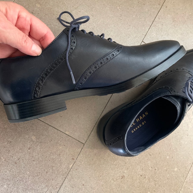 NEW Cole Haan Grand ØS Navy Wingtip Oxford Dress Shoes-Size 7 - photo 5