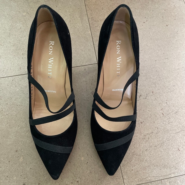 Ron White Christie Black Suede 3" Heels - Size 36 / US 5.5 - photo 2