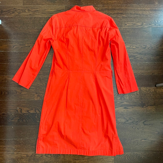 Hugo Boss Dashina3 Orange Cotton blend Shirt Dress-Size 6 - photo 4