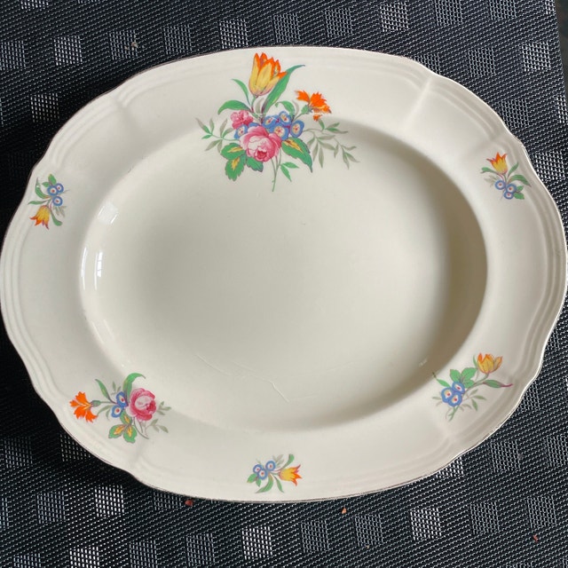 Vintage 50s Alfred Meakin small oval serving platter-England