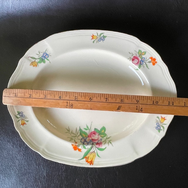 Vintage 50s Alfred Meakin small oval serving platter-England - photo 4