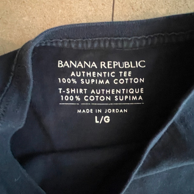 Banana Republic Navy Blue Men's 100% Supima Cotton T-shirt - photo 2