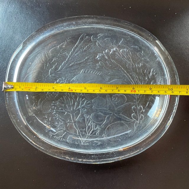 Vintage 70s Kosta Boda Oval glass platter-Party series-Ann Wärff - photo 4