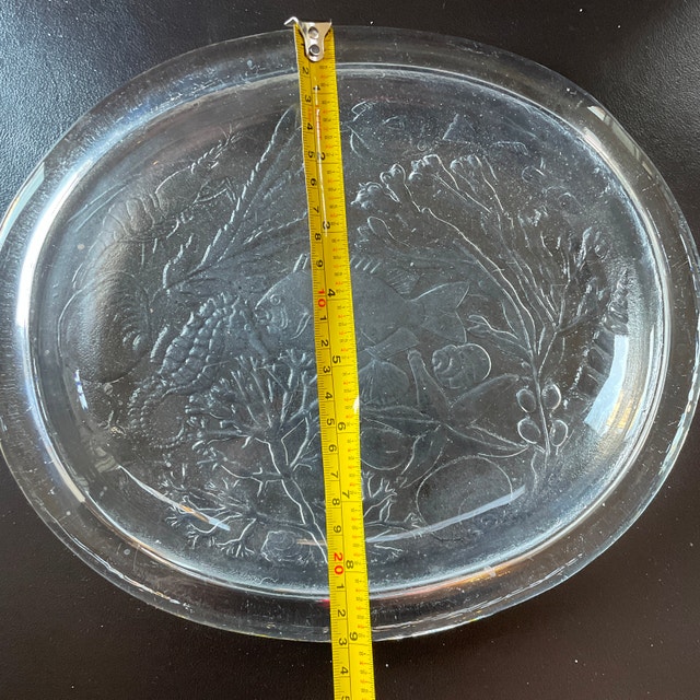 Vintage 70s Kosta Boda Oval glass platter-Party series-Ann Wärff - photo 5