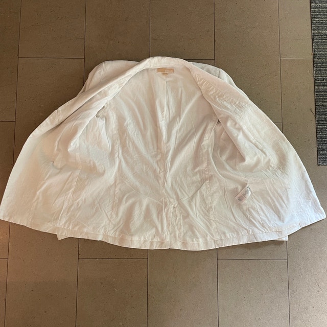 Michael Kors White 100% Linen Blazer-Size 8 - photo 4