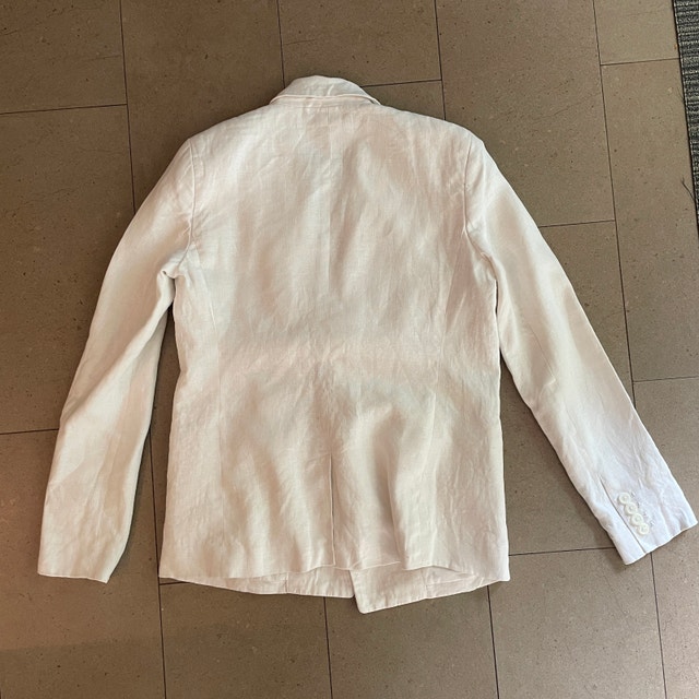 Michael Kors White 100% Linen Blazer-Size 8 - photo 5