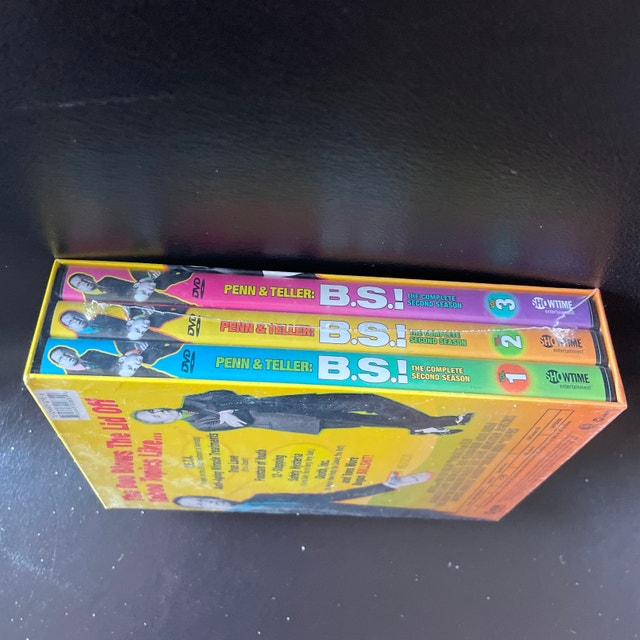 NEW Shrink wrapped 3 DVD set of Penn & Teller Bullsh*t Season 2 - photo 2
