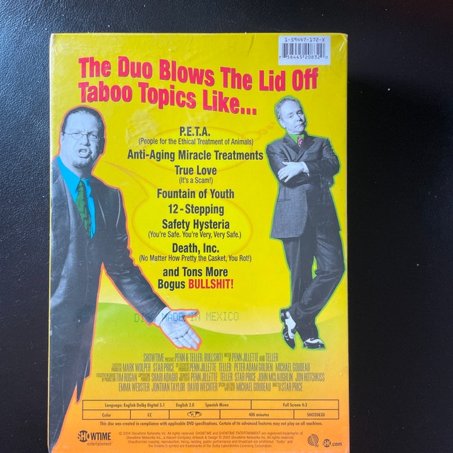 NEW Shrink wrapped 3 DVD set of Penn & Teller Bullsh*t Season 2 - photo 3