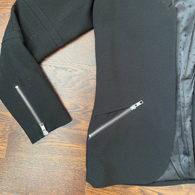 Maison Scotch Punk Radar Black Blazer Open Moto Jacket-Small - photo 2