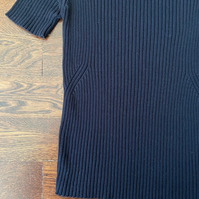 Aquascutum Black Knit short sleeve jersey cotton top-Med/Large - photo 3