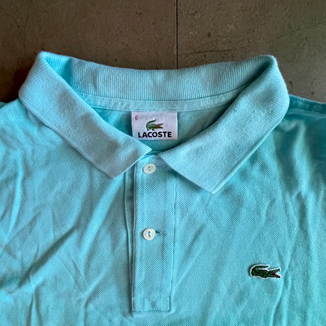 Lacoste Mens Light Aqua Cotton Piqué Polo Golf Shirt-Sz. 6-Large - photo 2
