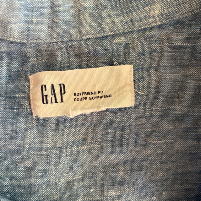 GAP 100% Linen Blue Woman's Shirt Blouse-XXL - photo 2