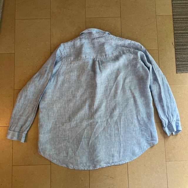 GAP 100% Linen Blue Woman's Shirt Blouse-XXL - photo 3