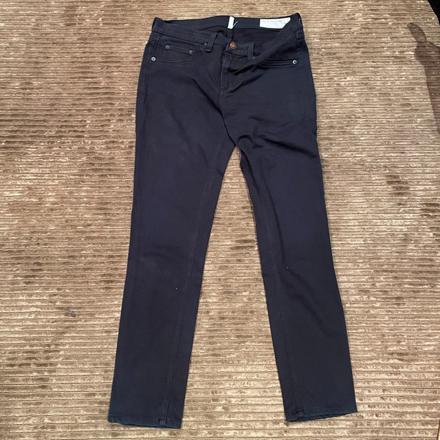 Rag & Bone Woman's Black High Rise Skinny Jeans - Size 28