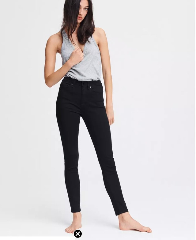 Rag & Bone Woman's Black High Rise Skinny Jeans - Size 28 - photo 2