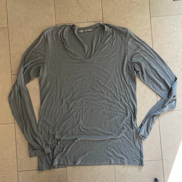 Transit Par Such Charcoal Gray Woman's V-neck Soft Jersey-L/XL
