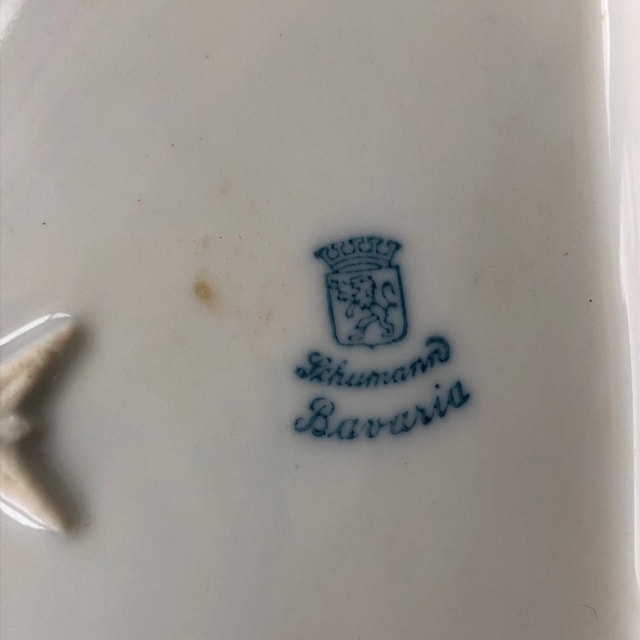 Antique Schumann Bavaria Reticulated Square bowl dish - photo 4