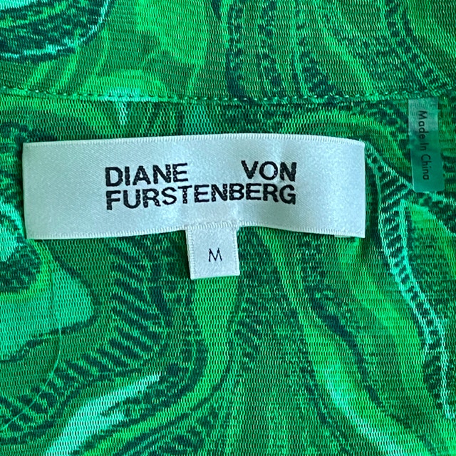 Diane Von Furstenberg Mackenzie Mesh Top-Marble Billiard Green-M - photo 3