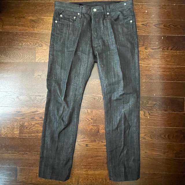 NEW Izzue Black Button Fly Jeans-Silver thread-Sz.44 (12)