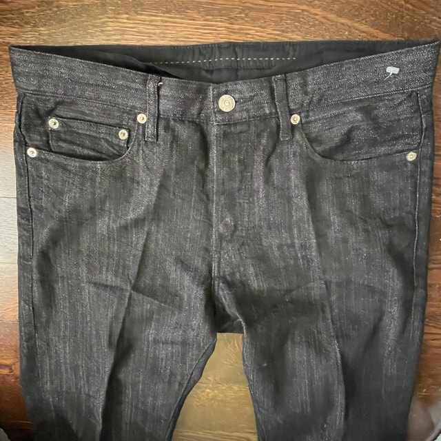 NEW Izzue Black Button Fly Jeans-Silver thread-Sz.44 (12) - photo 2