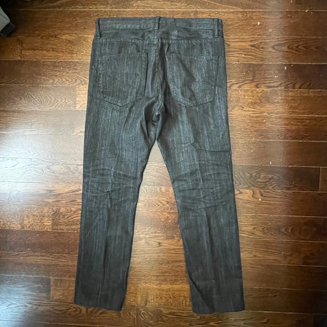 NEW Izzue Black Button Fly Jeans-Silver thread-Sz.44 (12) - photo 3
