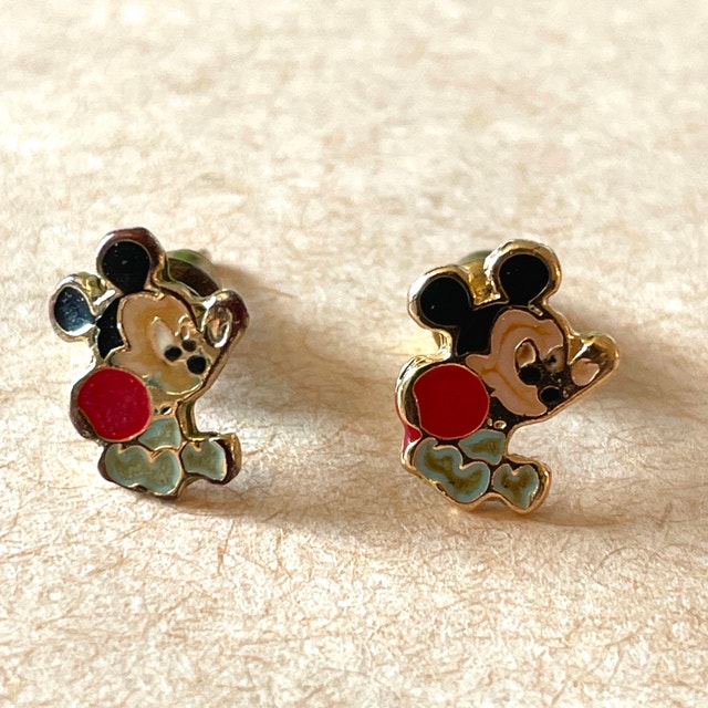 Vintage Mickey Mouse stud earrings for pierced ears - photo 2