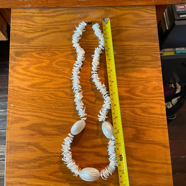 Vintage 1970s shell necklace - 28" - photo 3