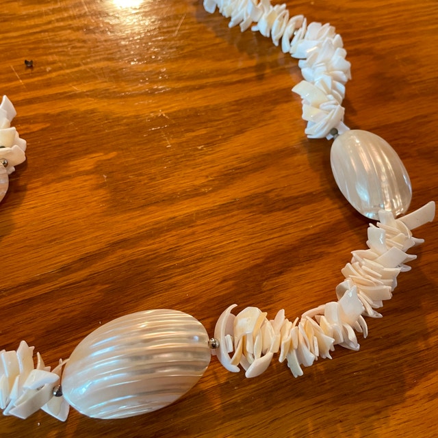Vintage 1970s shell necklace - 28" - photo 5