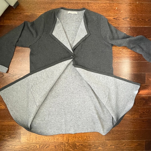 Catherine Malandrino Long Gray Duster Cardigan Sweater-Large - photo 4