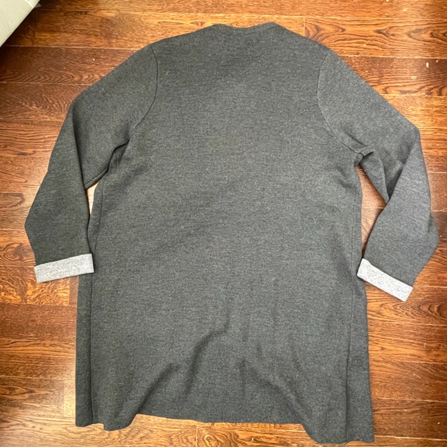 Catherine Malandrino Long Gray Duster Cardigan Sweater-Large - photo 5