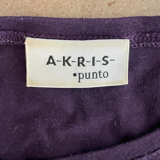 Akris Punto Plum Purple Cap sleeve T-shirt-Size 8 - photo 2