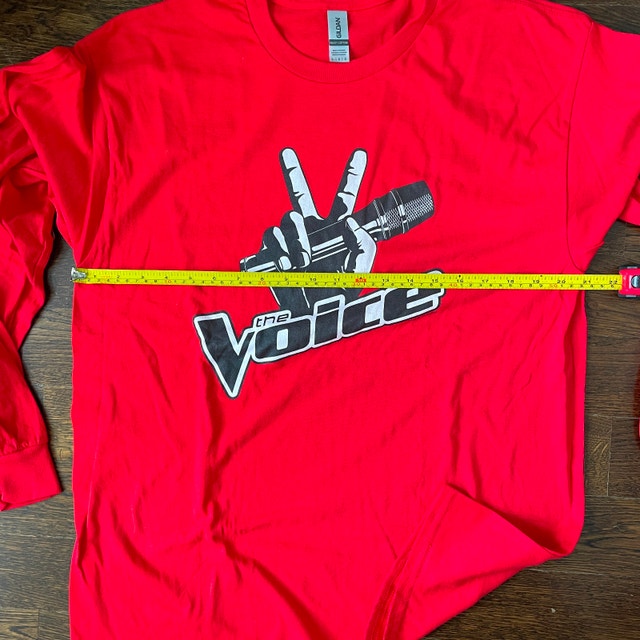 2 x The Voice NEW Unisex Red Long sleeved T-shirts-Med & Large - photo 5