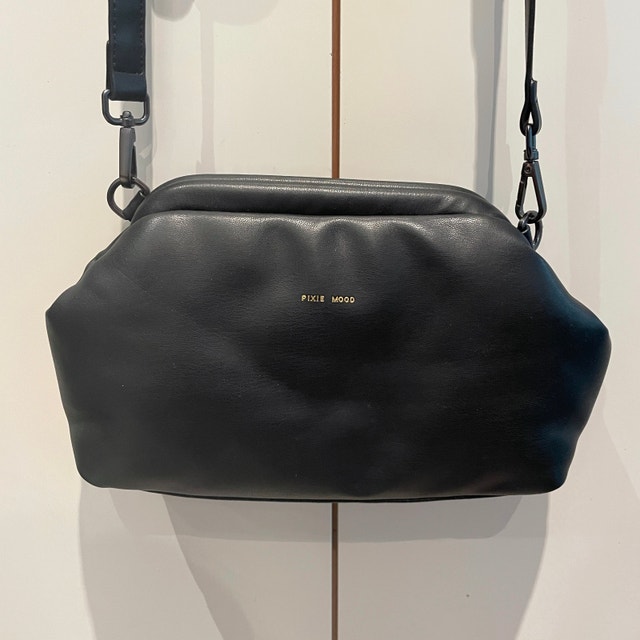 Pixie Mood Black Bubbly Clutch Vegan Purse Handbag- NEW