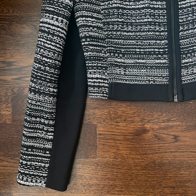 Diane Von Furstenberg Caity Black/White Tweed Jacket/Blazer-10 - photo 5