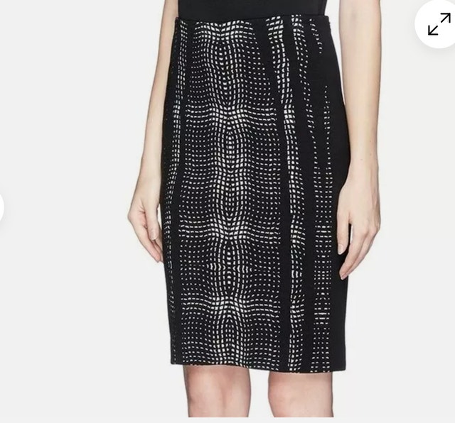 Diane Von Furstenberg Panel Marta Black/White Skirt - Sz 2 - photo 2