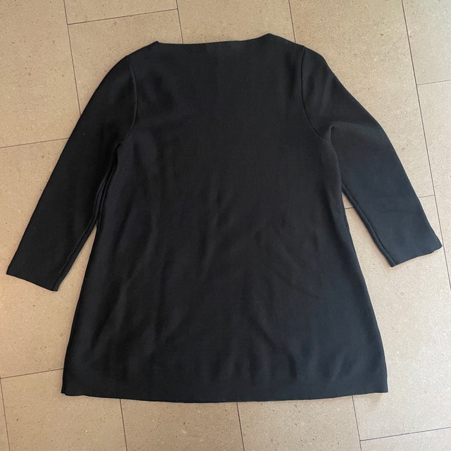 COS Black Mini Dress/Tunic Sweater-Boat Neck-Wool blend-Medium - photo 3