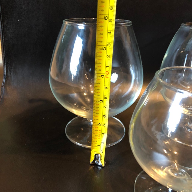 3 large brandy cognac snifters glasses. Different sizes - photo 5
