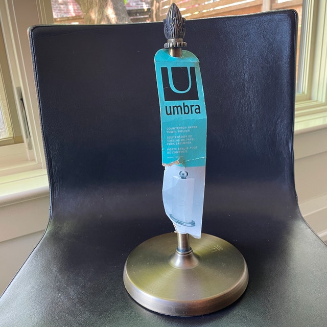 NEW Vintage Umbra Greco Antique Brass look paper towel holder