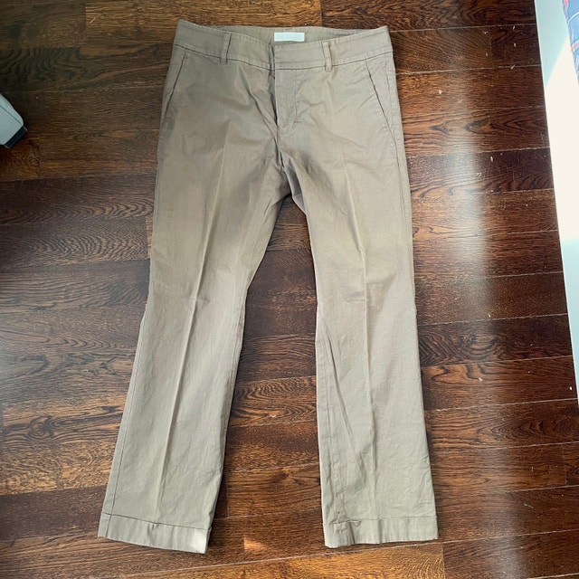 Like New S Max Mara Chino Mocha Cotton Blend Pants - Size 12