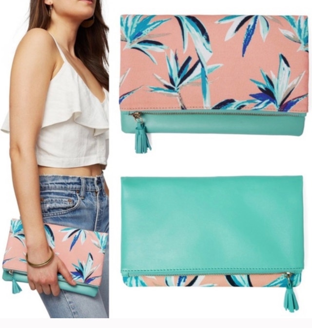 NWOT Rachel Pally LIMITED EDITION reversible leather clutch - photo 3