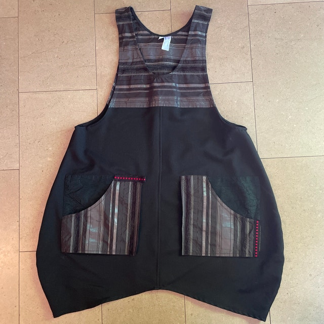 Let Loose Irina Rapaport Black Sleeveless Tunic Top - Small