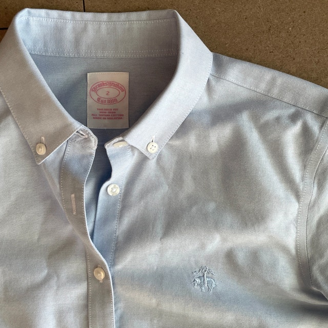 Brooks Brothers Woman's Blue Non-Iron Tailored Cotton Shirt-Sz.2 - photo 3