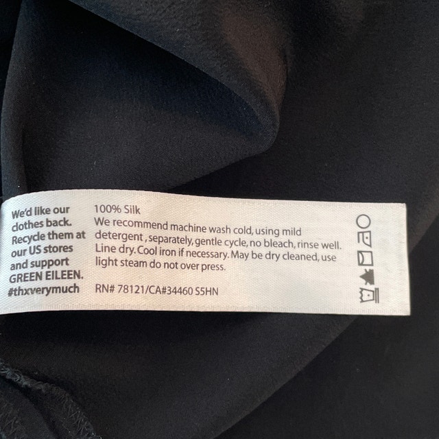 Eileen Fisher Black 100% Silk Scoop Neck Tank-Large - photo 5