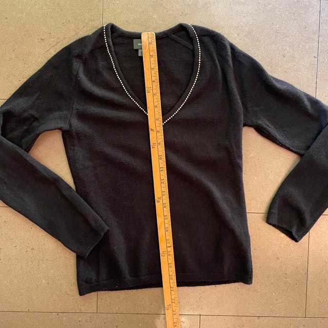 Mexx V-neck Sweater-rhinestone detail Lambswool blend-XS - photo 5