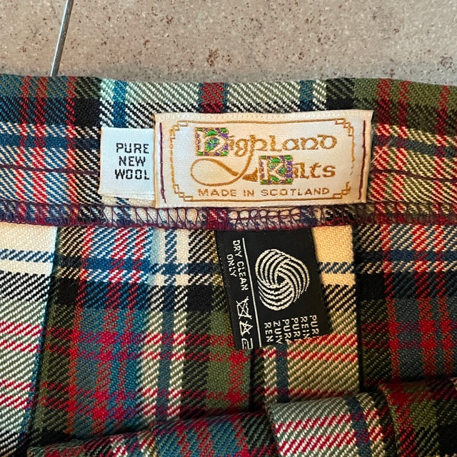 Vintage wool Highland Kilts Plaid kilt/skirt Made in Scotland-8 - photo 3