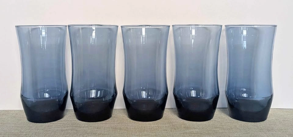 Vintage Libbey Apollo Blue Tumblers (5)