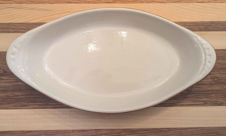 Vintage 1970s HF Coors 74H Brown Ceramic Au Gratin Dish - photo 2