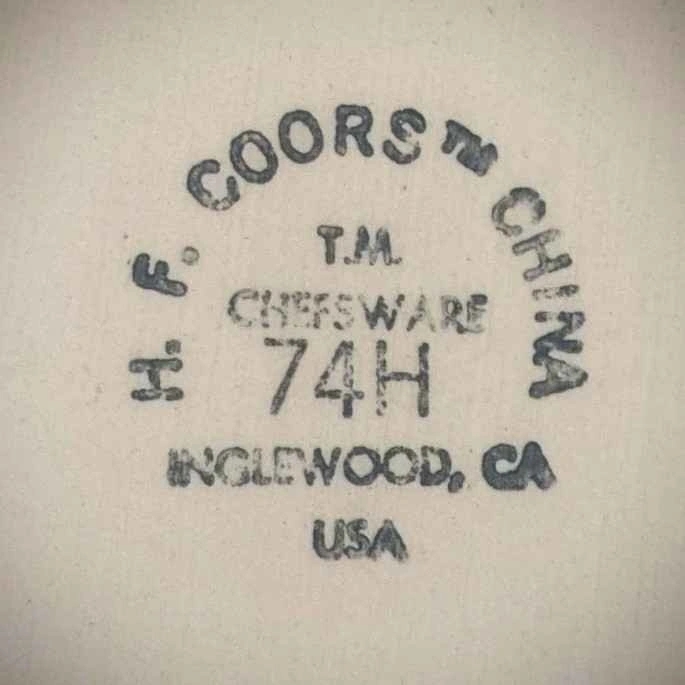 Vintage 1970s HF Coors 74H Brown Ceramic Au Gratin Dish - photo 4
