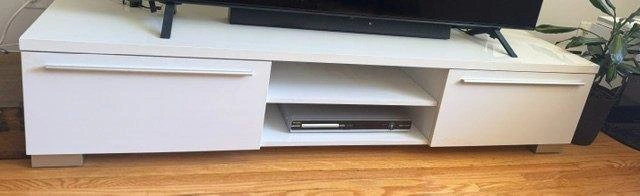 Modern High Gloss White TV Stand / Media Console (JYSK Aakirkeby - photo 3